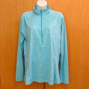 LS 1/4 Zip Blue Top SZ XL By Under Armour